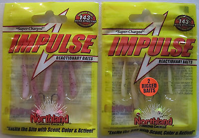 2 - Northland Tackle  IMPULSE RIGGED MINI SMELT - Pink/White & Chartreuse Shad