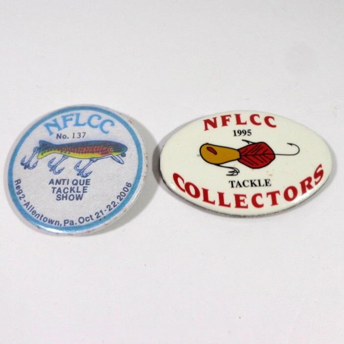 NFLCC Antique Tackle Show 2006 Allentown PA & 1995 Tackle Collectors Pinbacks