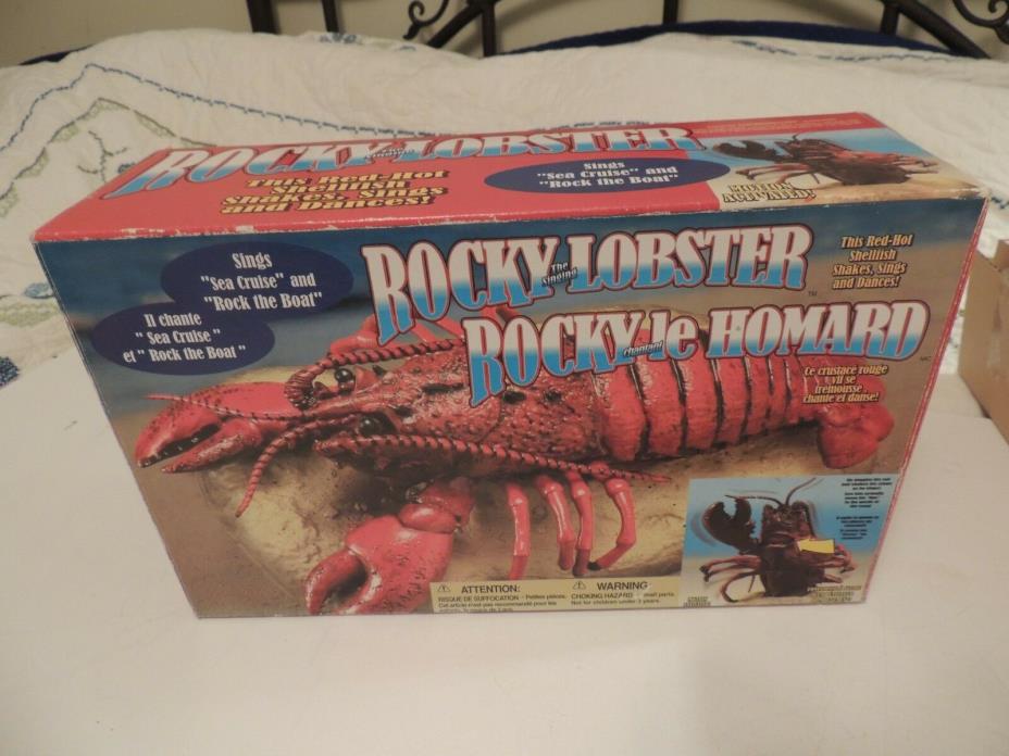 Rocky the Singing Lobster Motion Activated Animated Sings Sea Cruise Box Gemmy