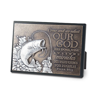 Plaque-Moments Of Faith: Fishing-Small (#20766)