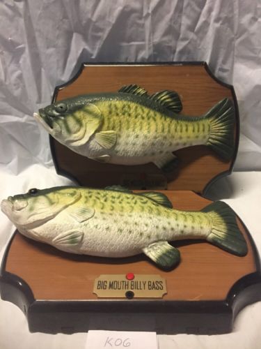 2 GEMMY BIG MOUTH BILLY BASS 1999 SINGING FISH PARTS/REPAIR