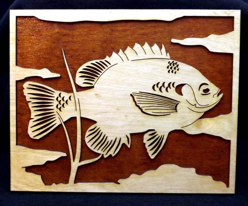 Wooden Bluegill Wall Plaque   FREE SHIPPING