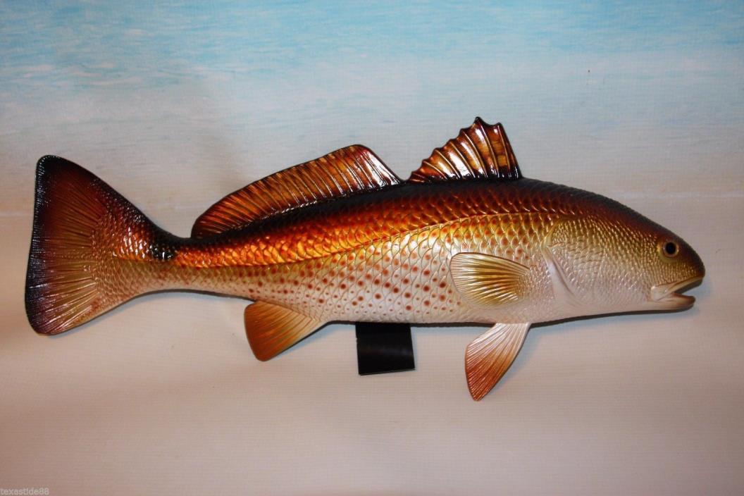 (1) Fishing Home Decor Gift Realistic Redfish, Easy to mount trophy fish, 19