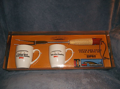 TETON GRILLING CO RAPALA CATCH AND COOK FORK & MUG SET - NEW IN PACKAGE