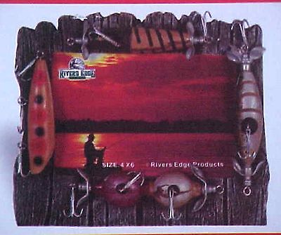 Rivers Edge Products Fishing Lure Picture Frame holds 4