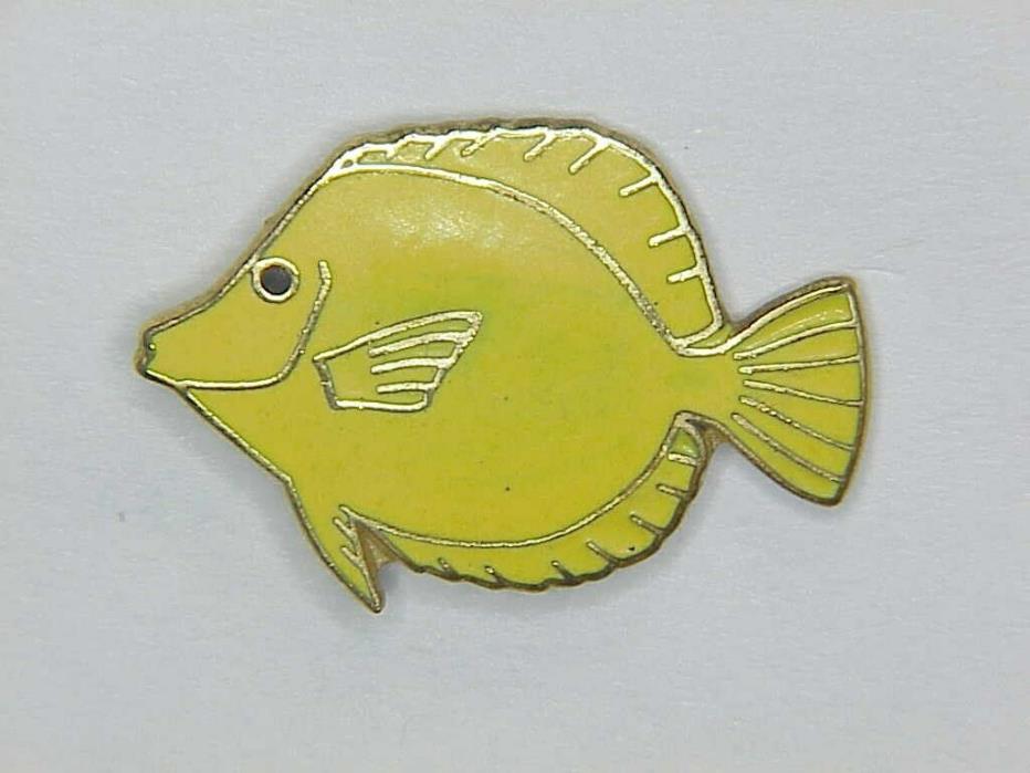 PIN– Enamel Fish Pin – 1” - Reef Fish / Yellow