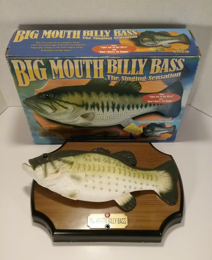 Original 1999 Big Mouth Billy Bass Motion Activated Singing Fish Gemmy In Box Nw