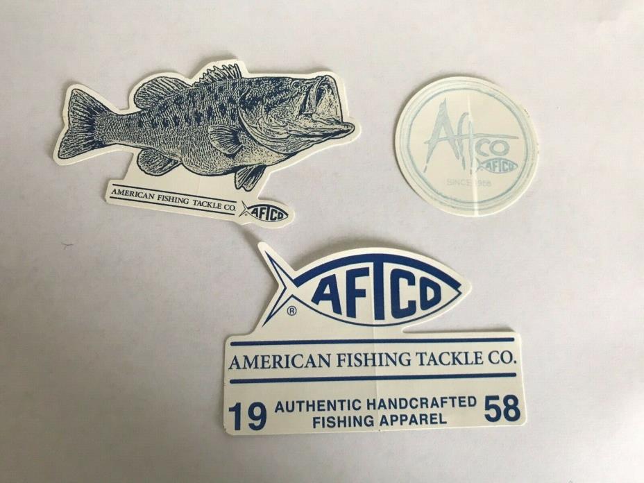 AFTCO Assorted Fishing Decals Tackle Boating Clothing Apparel Stickers Advertise