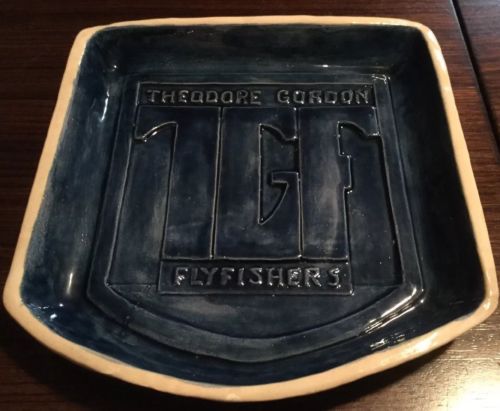 Theodore Gordon Flyfishers TGF Ceramic Plate Tray Trout Vintage