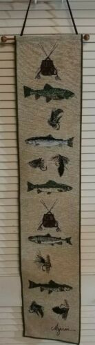 Trout fishing Wall Decor Bell Pull Tapestry Brown Rainbow Cutthroat Brook Fish