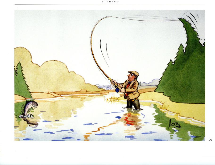 Fishing Parody TIGHT LINE Art Print Painted by Alastair Hilleary (Loon) – 21