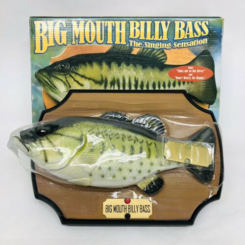 1999 Gemmy Big Mouth Billy Bass singing fish in original box New