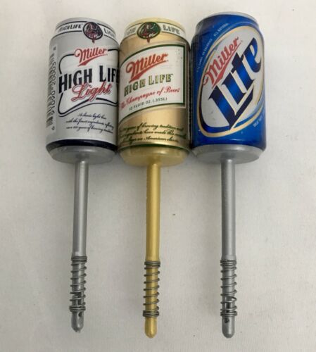 Miller High Life Set Of 3 Beer Can Fishing Bobber Floaters