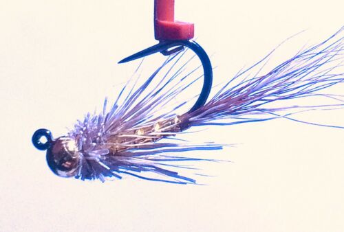Tungsten Mini Muddler Jig, 3 Fly Fishing Flies (Sz. 8)