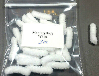 30 Mop Fly Body for Fly Tying - White