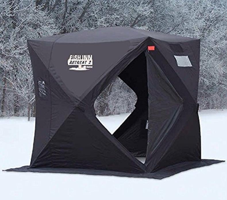 Equinox Fish Inn Ice Fishing Shelter Retreat 2 600 Denier Black