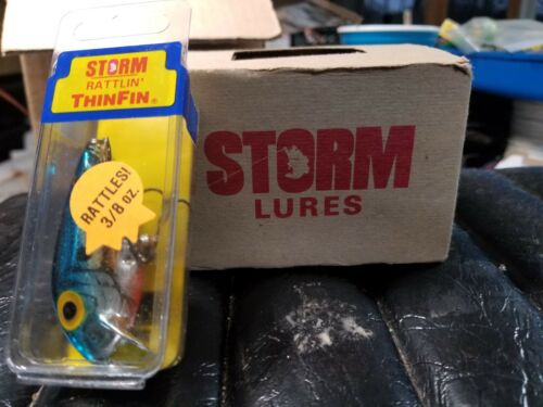 Storm Rattlin' ThinFin Dealer Box 6pc Lot NOS NIB Pre Rapala Sealed Blue Label