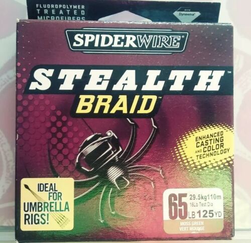SPIDERWIRE STEALTH  BRAID ENHANCED CASTING 65 LBS. 125 YRDS. COLOR TECHNOLOGY