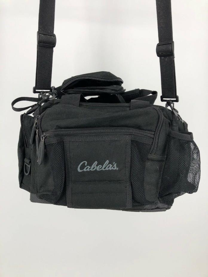 CABELA'S Fishing Hunting Outdoor Sports Tool Bag Utility Black Tackle Soft