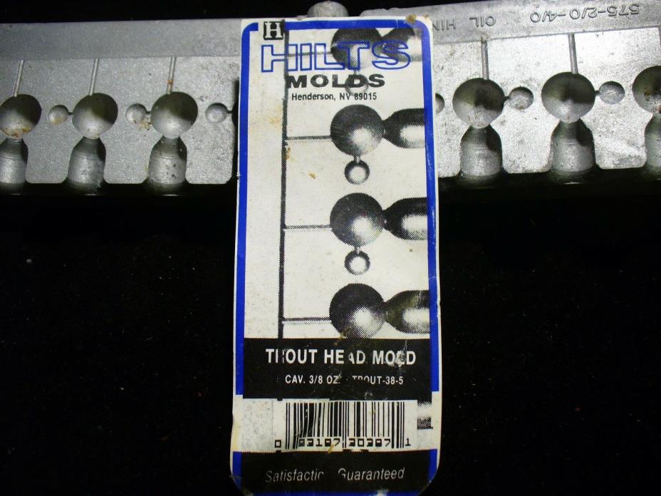 3 NEW HILTS 3/8  MOLD ROUND HEAD JIG  MOLD 2/0 TO 4/0 H00K TROUT-38-5 REDUCED