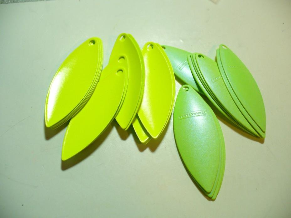 25 #4.5  willow blades 2 COLOR *chartreuse* both sides painted REDUCED