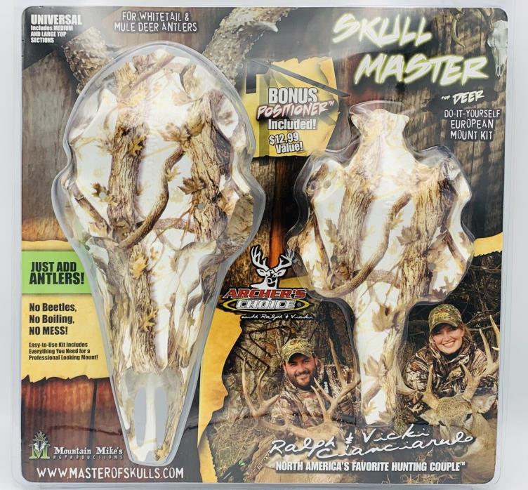 Mountain Mikes Skull Master Deer Antler Mounting Kit -Med and Large - Snow Camo