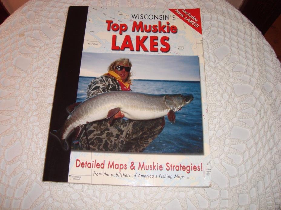 Wisconsin Top Muskie Lakes Fishing Hot Spots 1999 Detailed Maps & Strategies