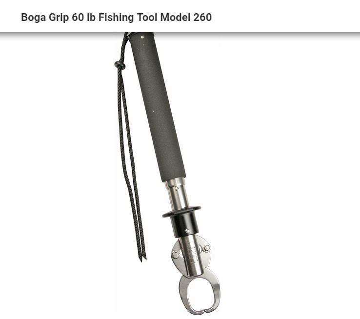 BogaGrip 60 lb Model 260 New Boga Grip With Free Floats Fish Gripper Scale Tool