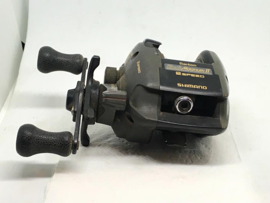 80's Vtg Shimano Bantam Black Magnum II BKM1000 II 2-Speed baitcasting reel