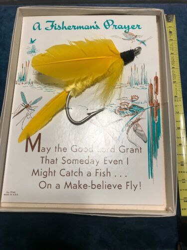 GLEN EVAN GIANT FLY FISHING LURE Yellow Sally #FP 0160 In Original Box!