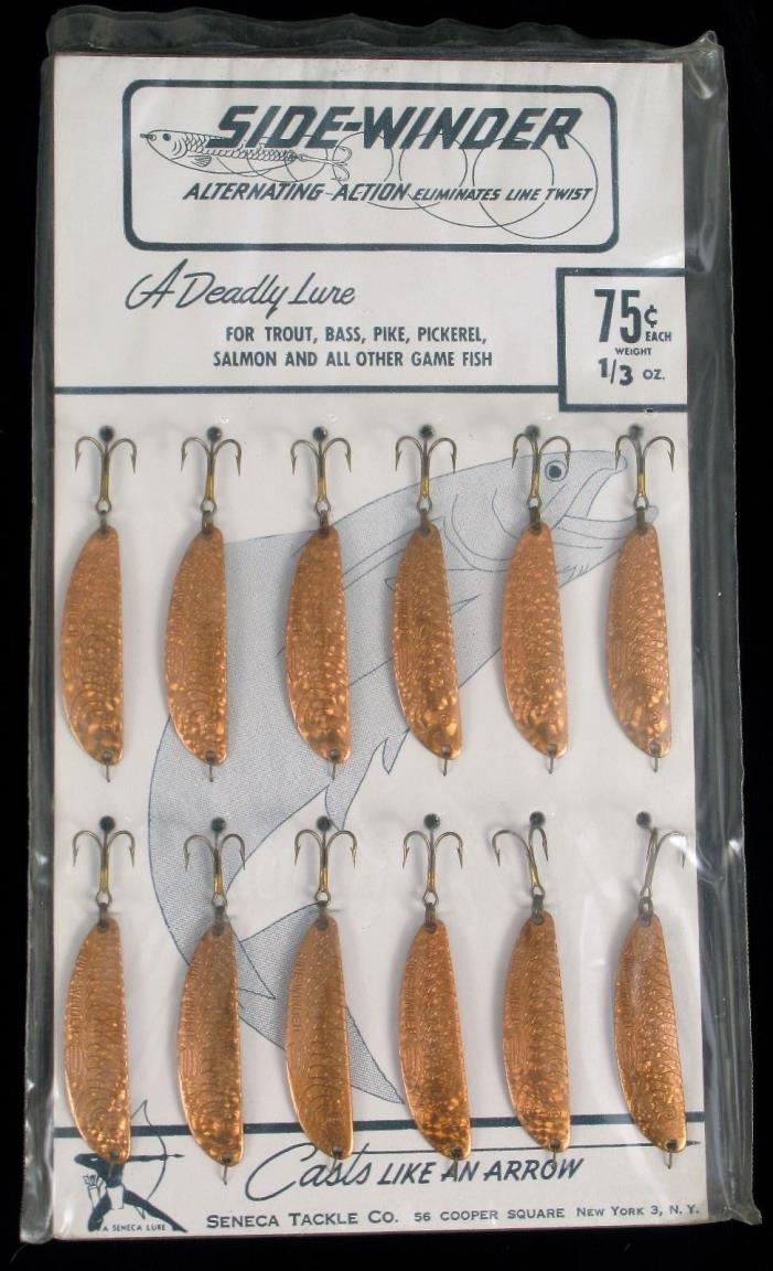 INDIAN SENECA TACKLE A DEADLY FISHING LURE SIDE-WINDER NOS CASTS LIKE AN ARROW !