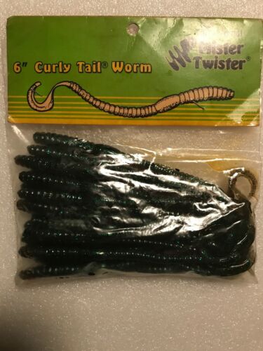 Mister Twister *6” Curly Tail Worms * 20-pack *June Bug*