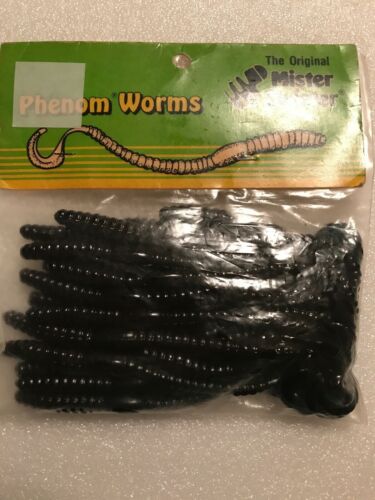 Mister Twister*6”Phenom Worms* Black Original Packaging