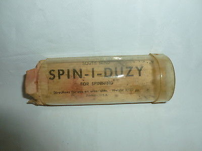 Vintage EMPTY South Bend SPIN-I-DUZY Plastic Tube  Lot J-593