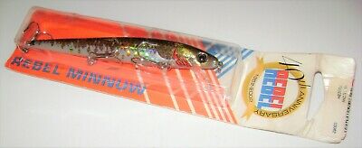 RARE VINTAGE REBEL MINNOW LURE 40TH ANNIVERSARY HOLOGRAPHIC 4 AND 1/2 INCH