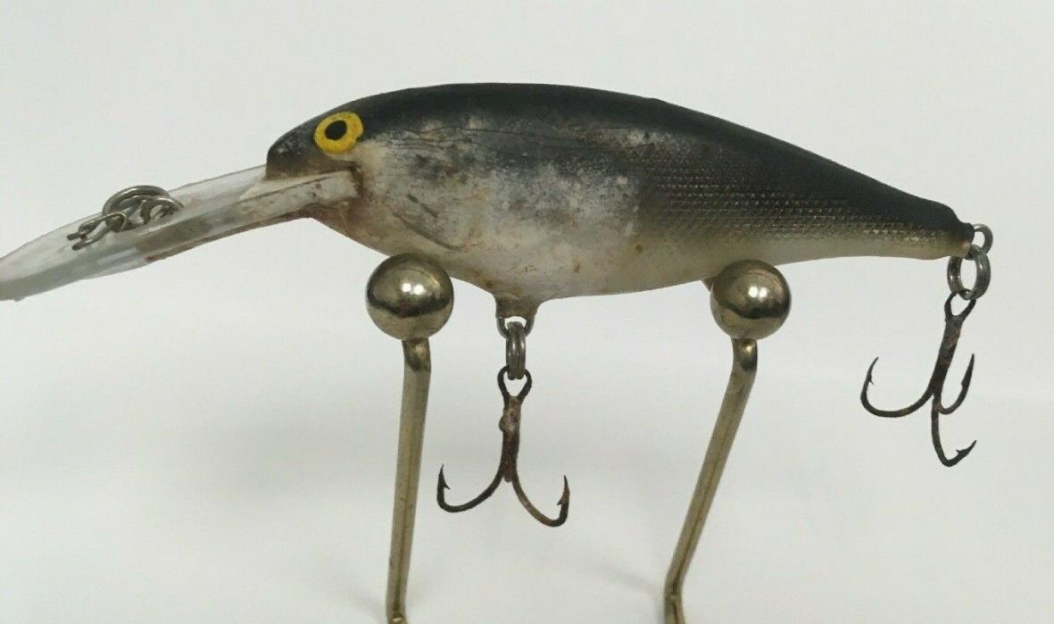Vintage Japan Silver Foil Minnow Crankbait Fishing Lure 