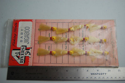 Vintage 4 Rivers Baby Jigaboo Lures on Card in Original Sleeve, New Old Stock