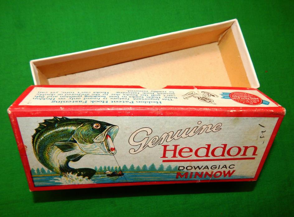 cleanest 1930s Heddon Luny Frog box you'll ever see - both ends stamped 3509 BB