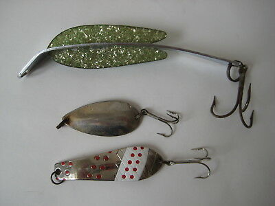 vtg FISHING LURE LOT bait Multi Wag AL&W Fishrite Shoehorn A Thomas metal spoon