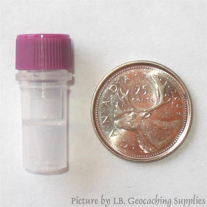 Geocaching O-ring Nano Containers (0.5ml Short, Red Cap, Plastic Bison Tubes)