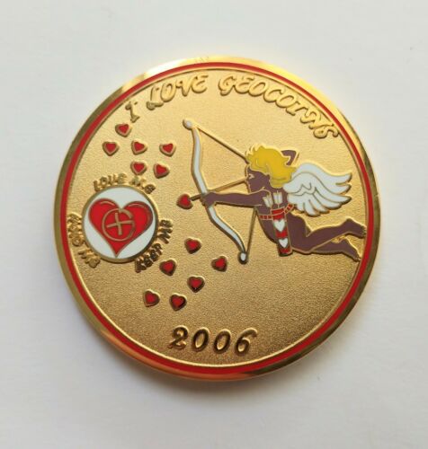 I love Geocoins Cupid Coin LE - New Geocoins Unactivated