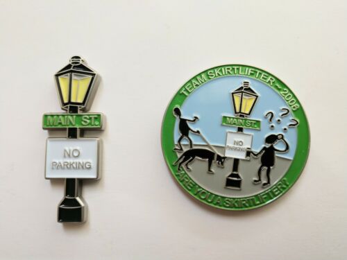Set of  2 2006 Team Skirtlifter - Lamp Post  LE - New Geocoins Unactivated