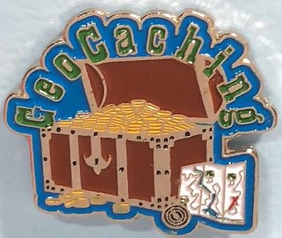 GEOCaching -Treasure Chest Logo Pin