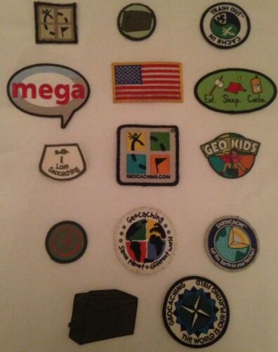 14 Geocaching Patches Lot
