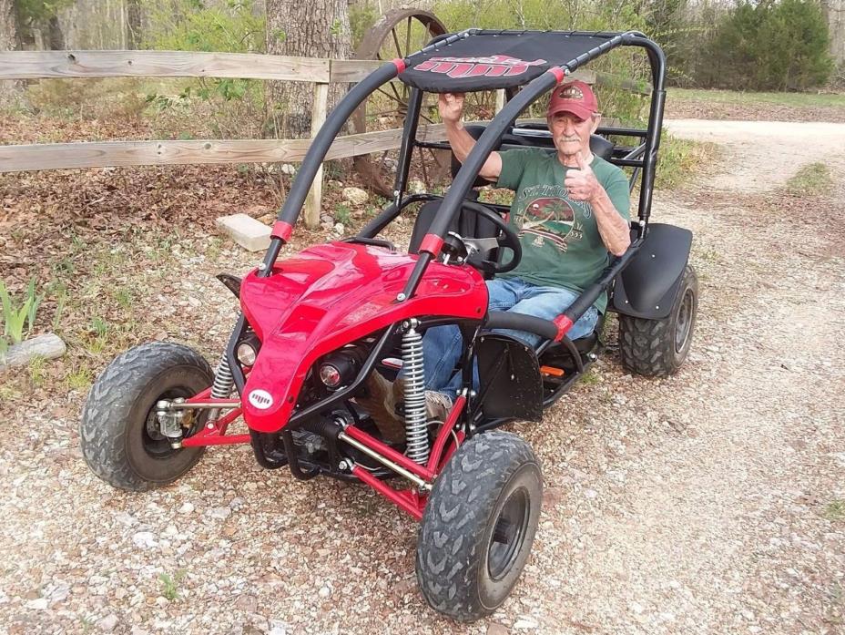 Super Clean Adult Size OFF ROAD GO-CART 35 Miles Excellent Condition Red w/ Top