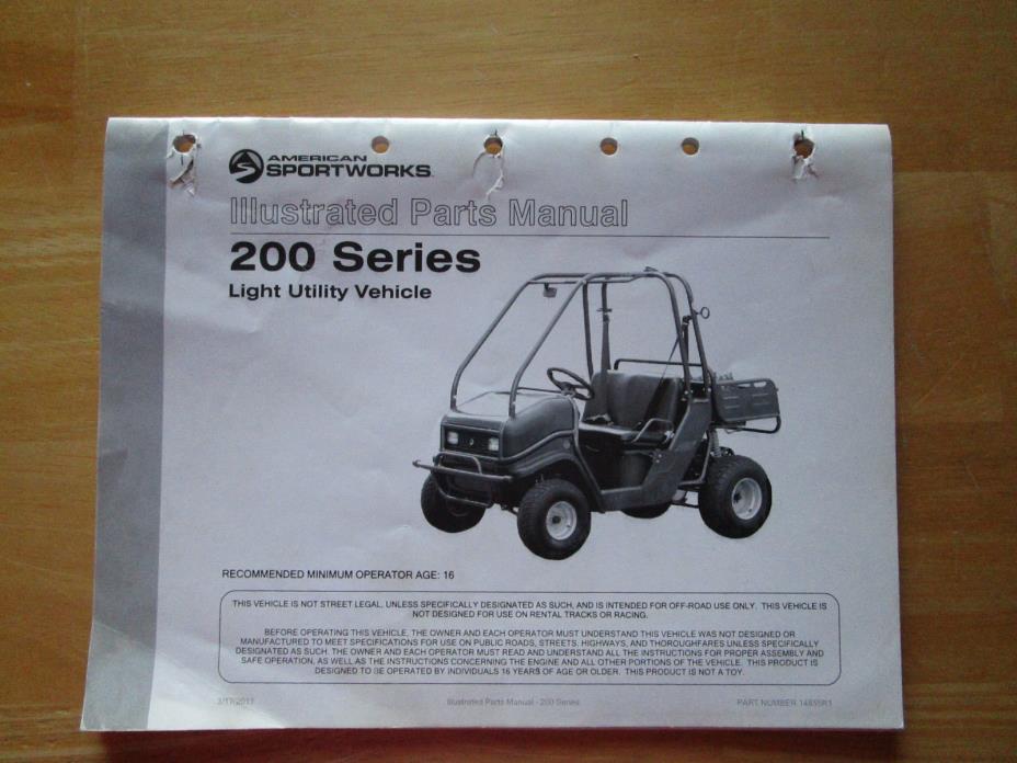 American Sportworks Parts Manual 200 Series Light Utility Vehicle