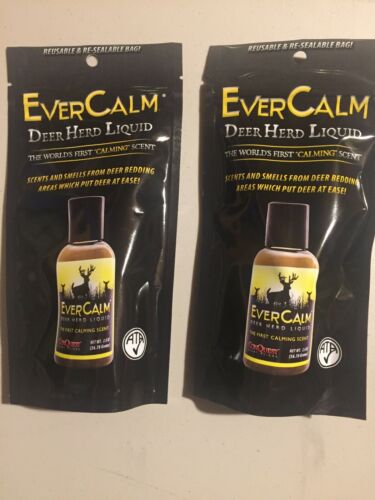 (2) Ever Calm Deer Herd Urine Liquid by ConQuest Scents Calming Scent 2.0 Fl Oz