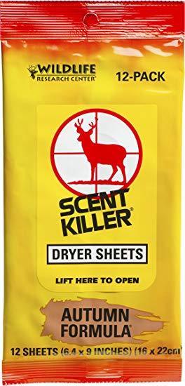 Wildlife Research Center Scent killer Dryer Sheets