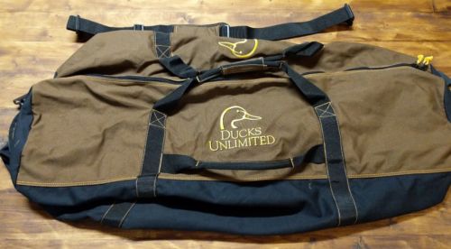 Ducks Unlimited Extra Large Canvas Duffle Gear Bag Tote Duffel