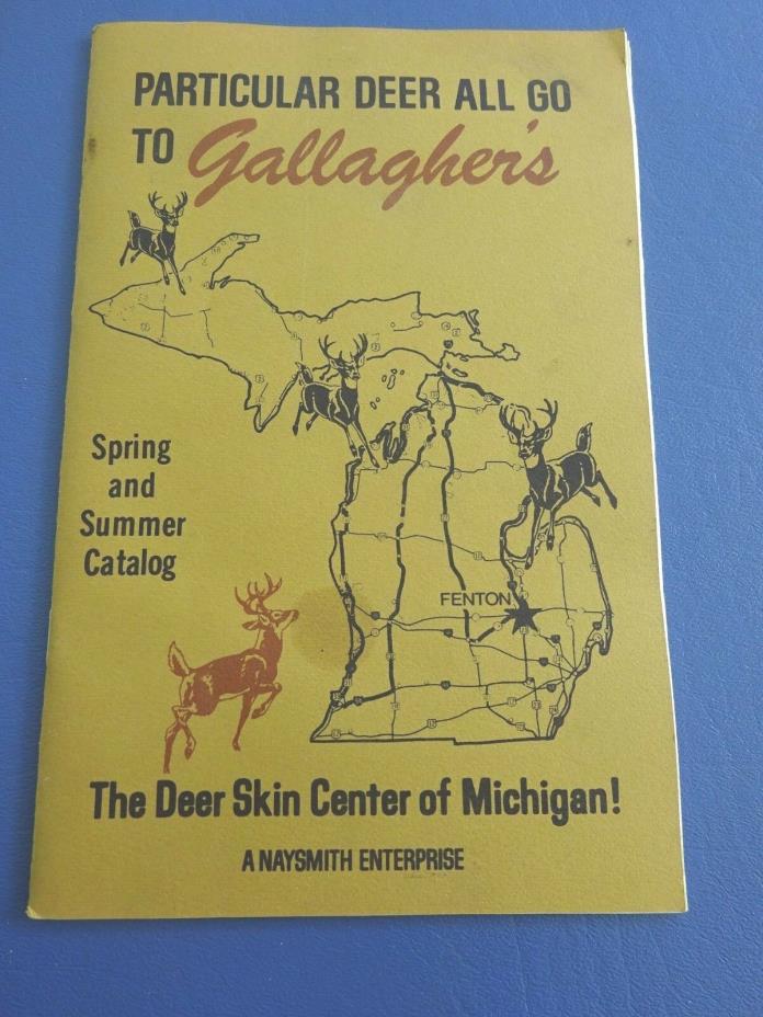 Deer All Go to Gallagher's Deer Skin, Spring Summer Catalog, Fenton Mi
